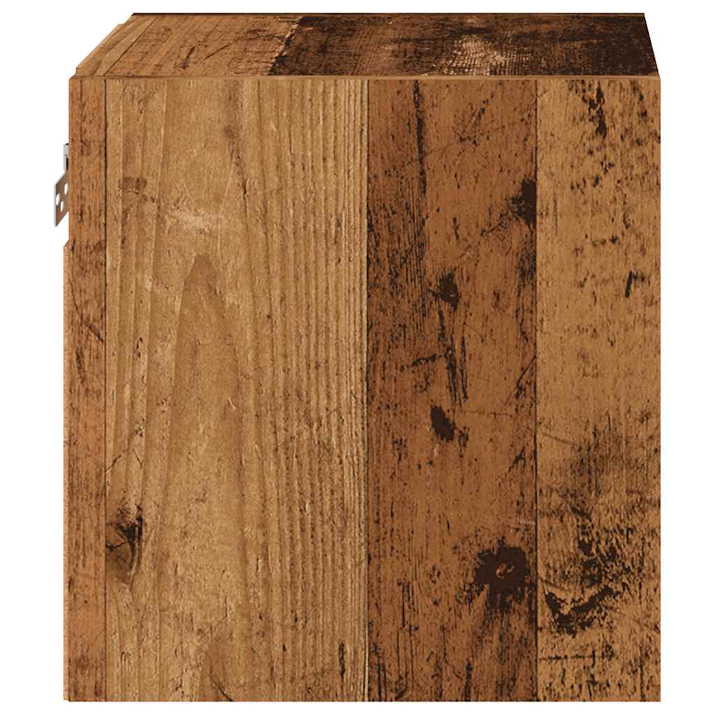 Tv Wall Cabinet With Led Lights 30X28.5X Old Wood