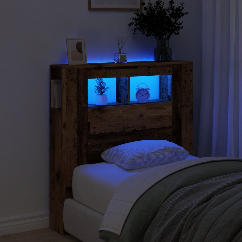 Led Headboard 160X18.5X103.5 Cm Engineered Wood