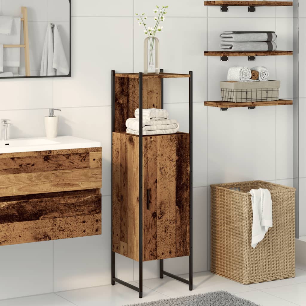 Bathroom Cabinet 33X33X120.5 Cm Engineered Wood