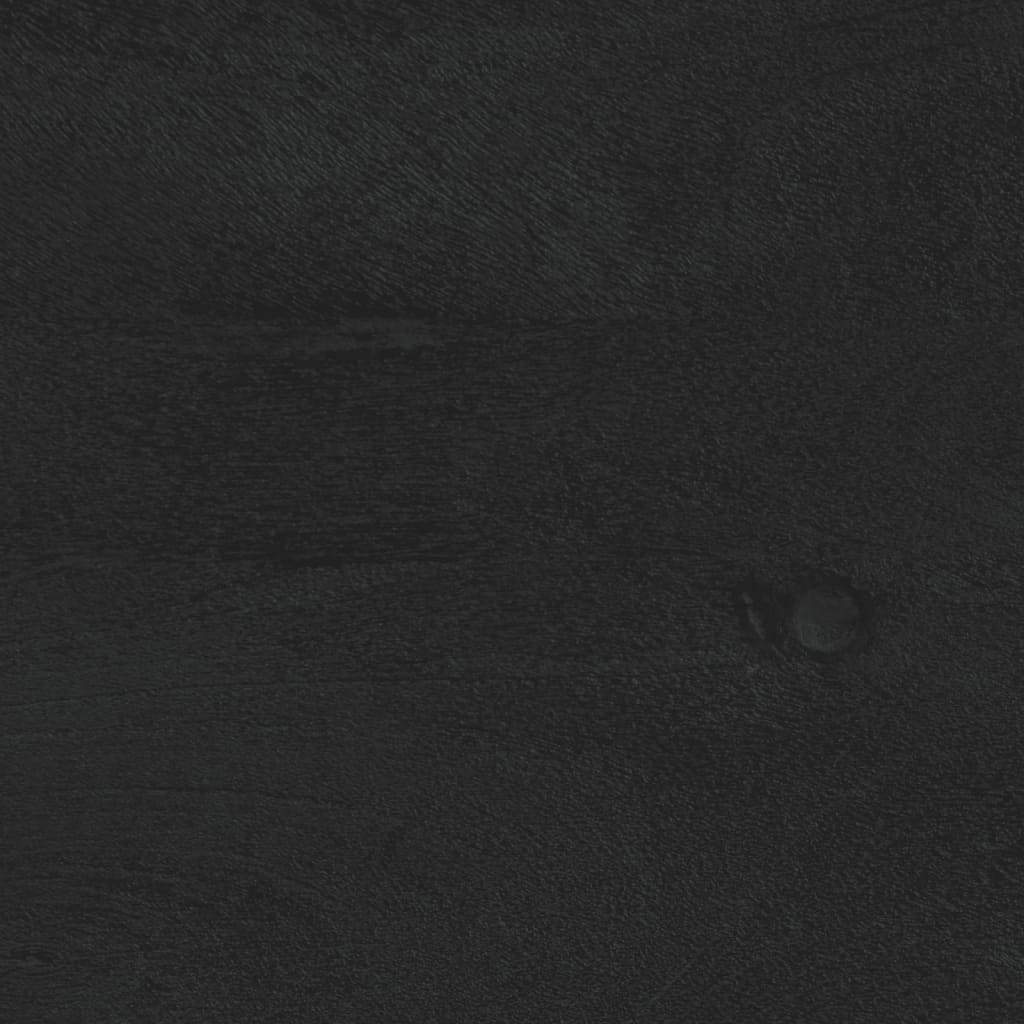 Bedside Cabinet 2 Pcs Black 40X33X46 Cm Solid Wood Mango