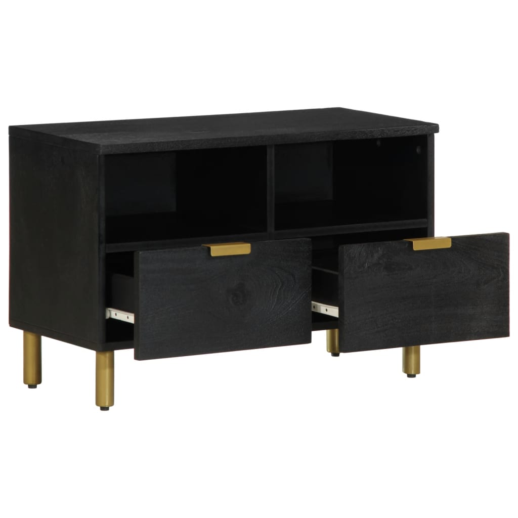 Tv Cabinet Black 70X33X46 Cm Engineered Wood