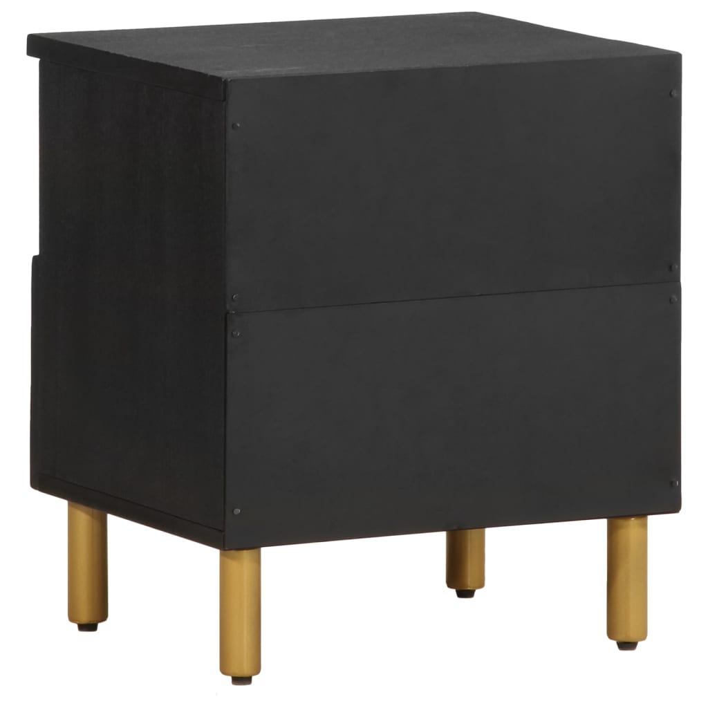 Bedside Cabinet Black 40X33X46 Cm Engineered Wood