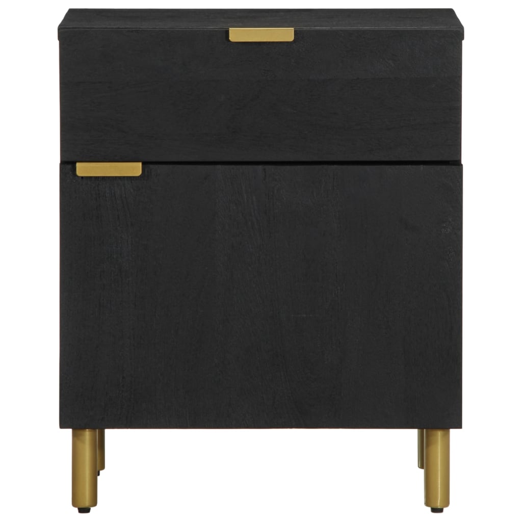 Bedside Cabinet Black 50X33X60 Cm Engineered Wood