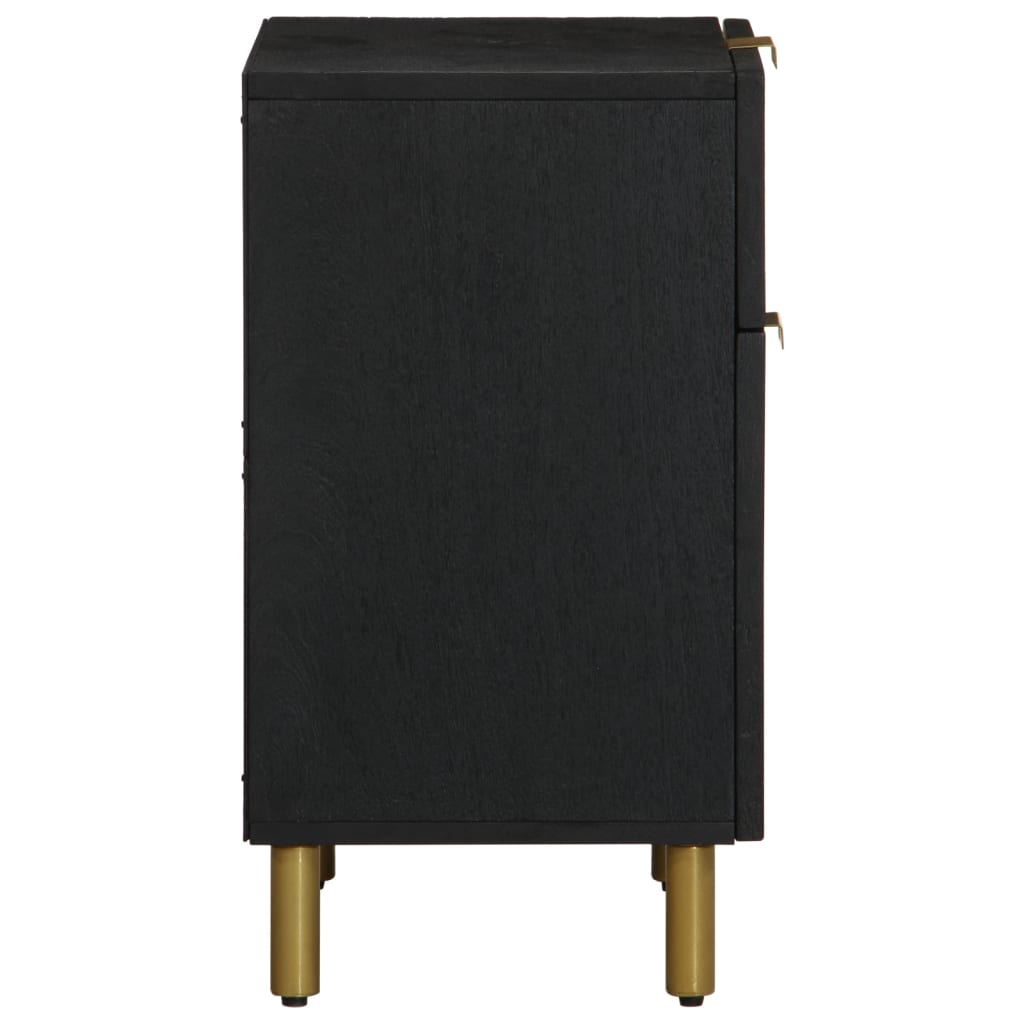 Bedside Cabinet Black 50X33X60 Cm Engineered Wood