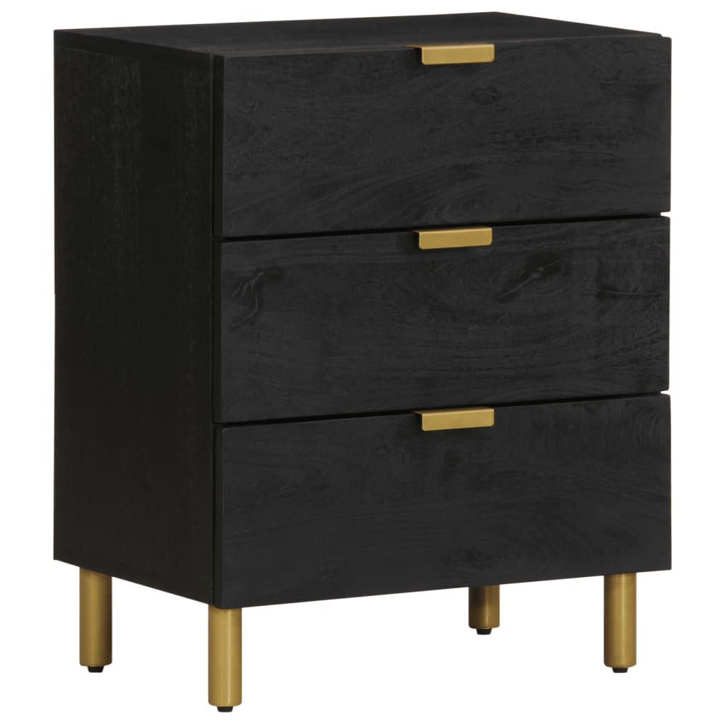 Bedside Cabinet Black 50X33X62 Cm Engineered Wood