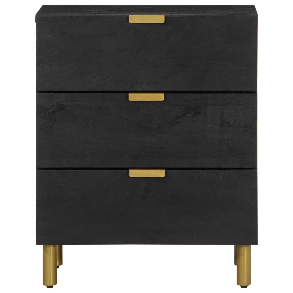 Bedside Cabinet Black 50X33X62 Cm Engineered Wood
