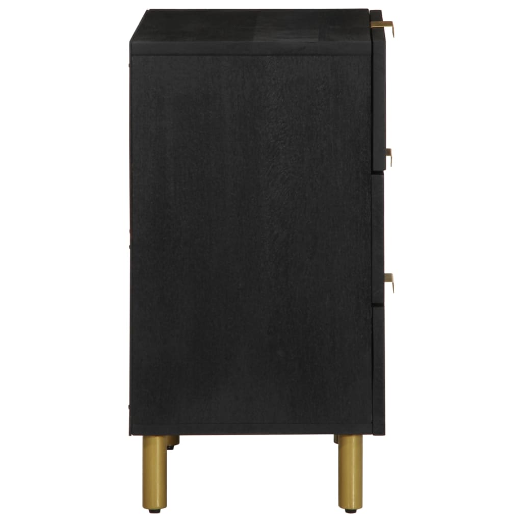 Bedside Cabinet Black 50X33X62 Cm Engineered Wood