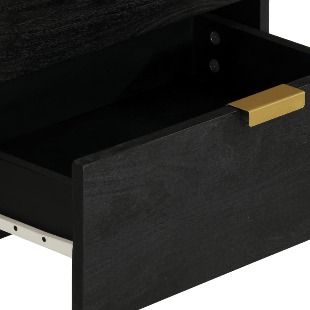 Bedside Cabinet Black 50X33X62 Cm Engineered Wood