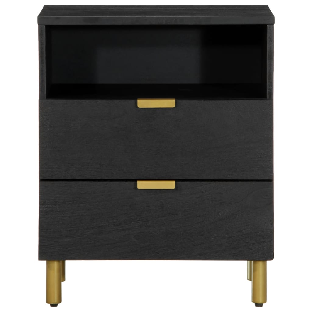 Bedside Cabinet Black 50X33X62 Cm Engineered Wood