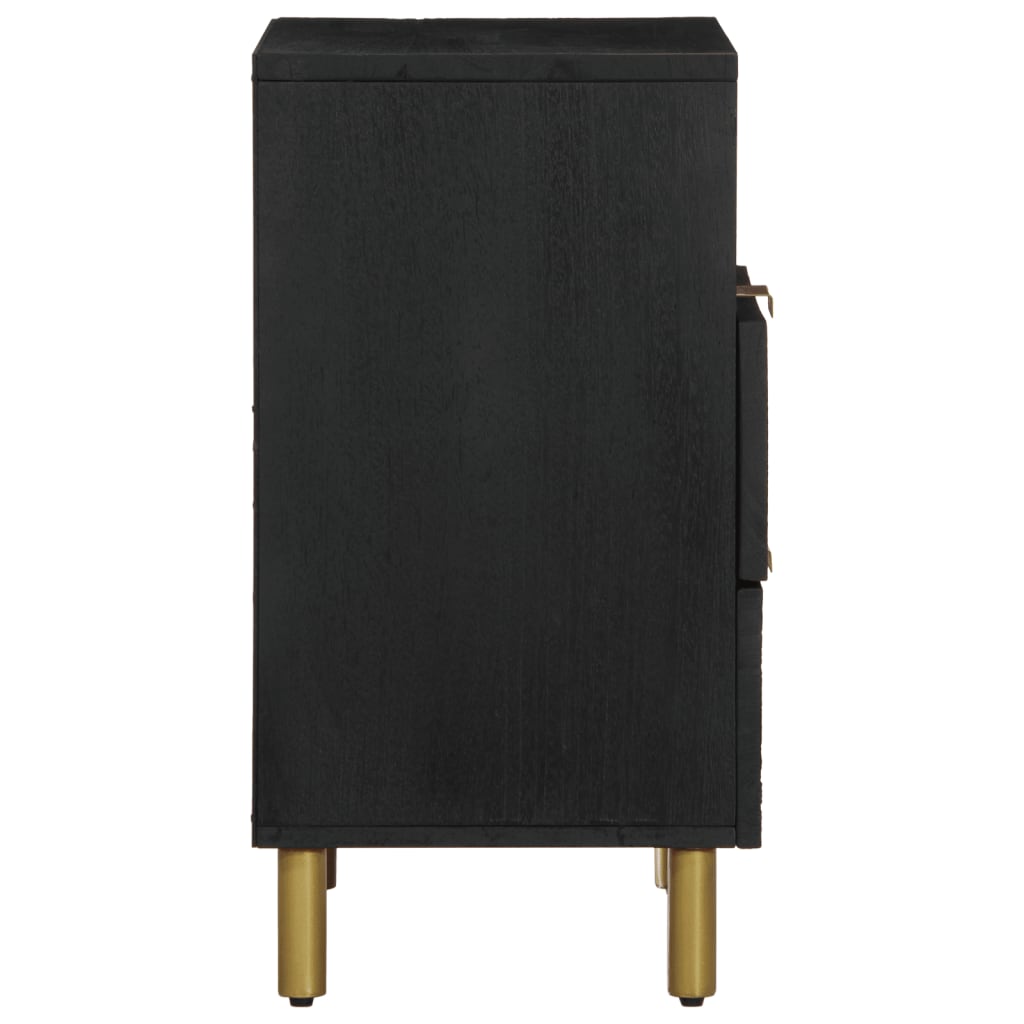 Bedside Cabinet Black 50X33X62 Cm Engineered Wood