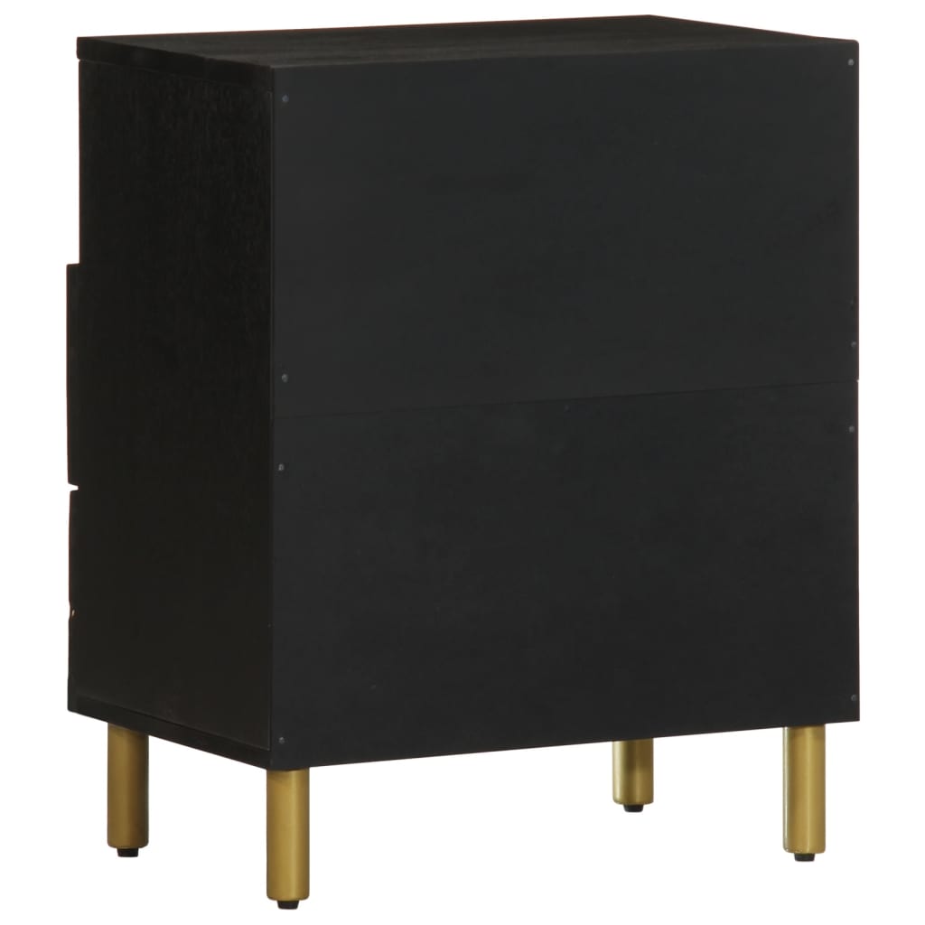 Bedside Cabinet Black 50X33X62 Cm Engineered Wood