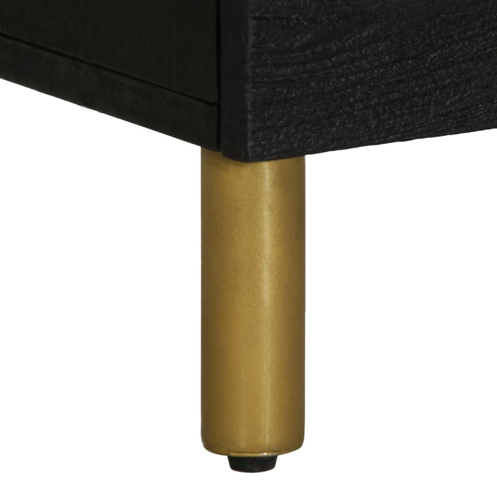 Bedside Cabinet Black 50X33X62 Cm Engineered Wood