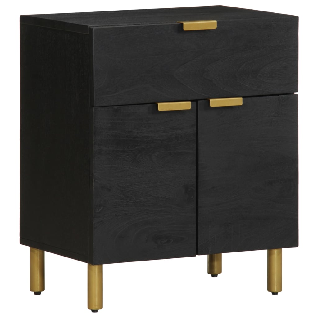 Bedside Cabinet Black 50X33X60 Cm Engineered Wood