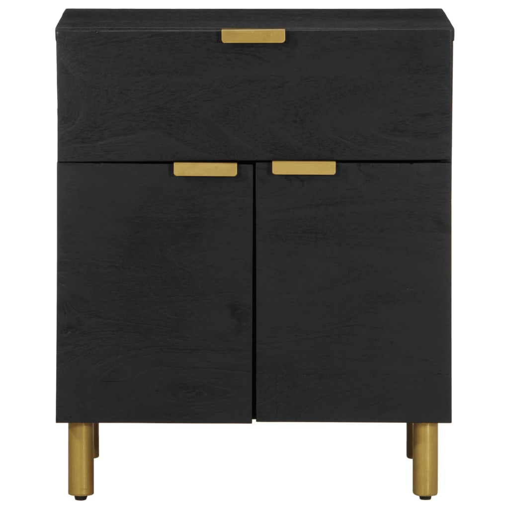 Bedside Cabinet Black 50X33X60 Cm Engineered Wood
