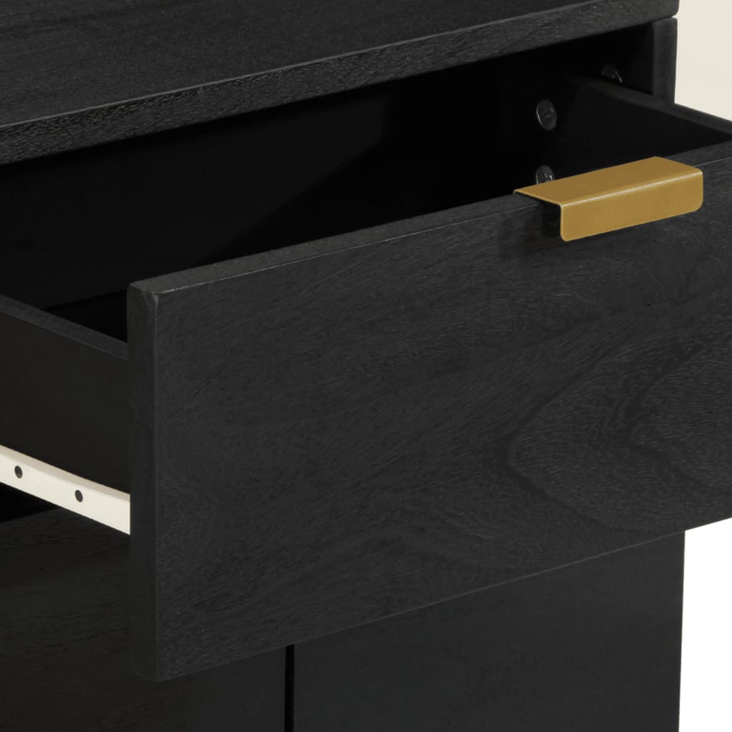 Bedside Cabinet Black 50X33X60 Cm Engineered Wood
