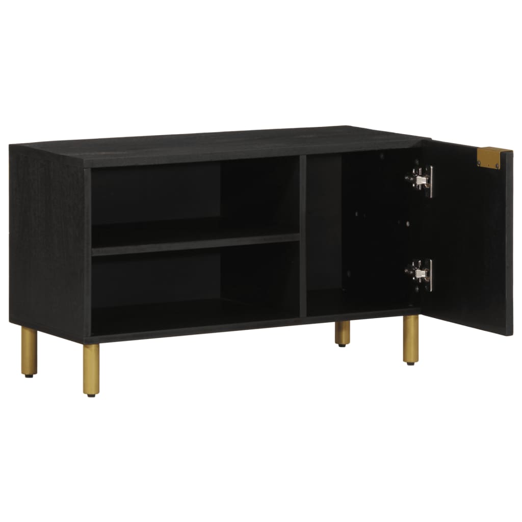 Tv Cabinet Black 80X33X46 Cm Engineered Wood
