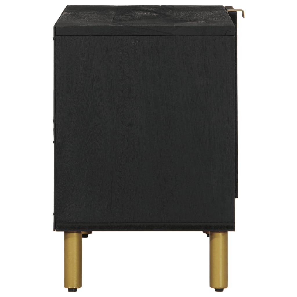 Tv Cabinet Black 80X33X46 Cm Engineered Wood