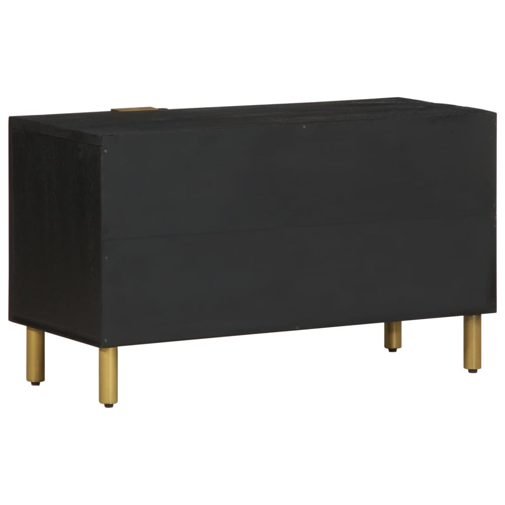Tv Cabinet Black 80X33X46 Cm Engineered Wood