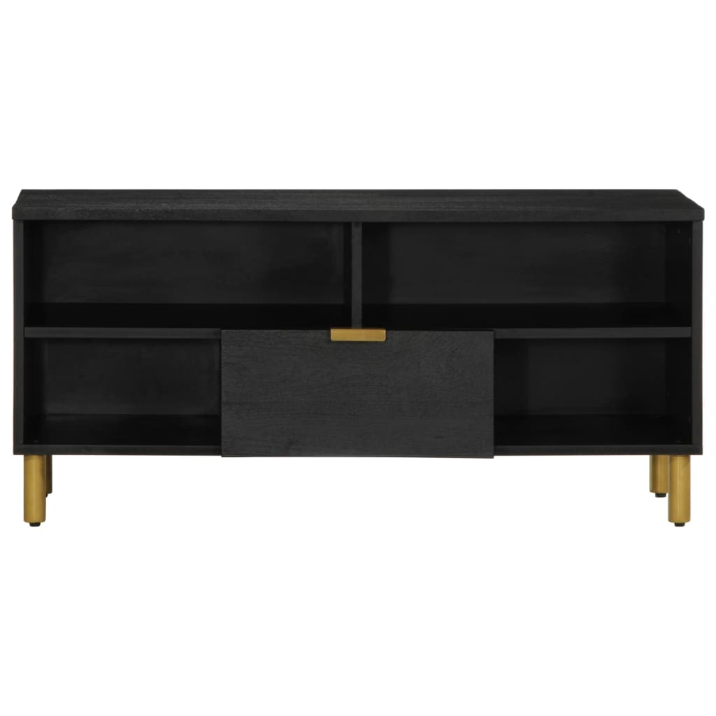 Tv Cabinet Black 100X33X46 Cm Engineered Wood