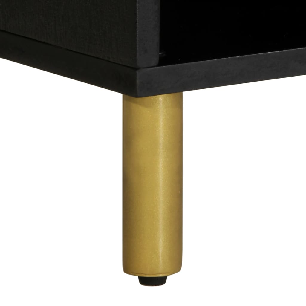 Tv Cabinet Black 100X33X46 Cm Engineered Wood