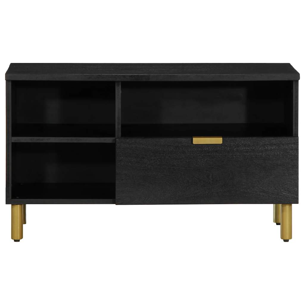 Tv Cabinet Black 80X33X46 Cm Engineered Wood