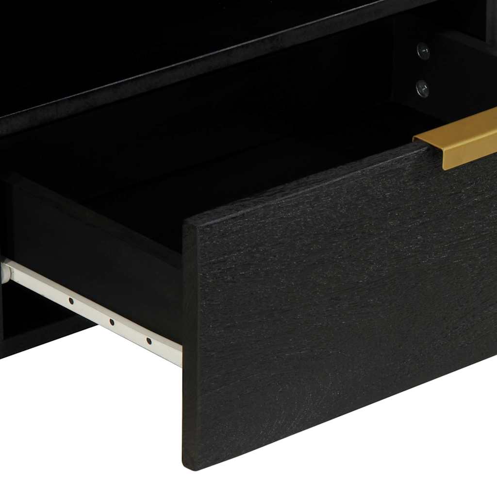 Tv Cabinet Black 80X33X46 Cm Engineered Wood