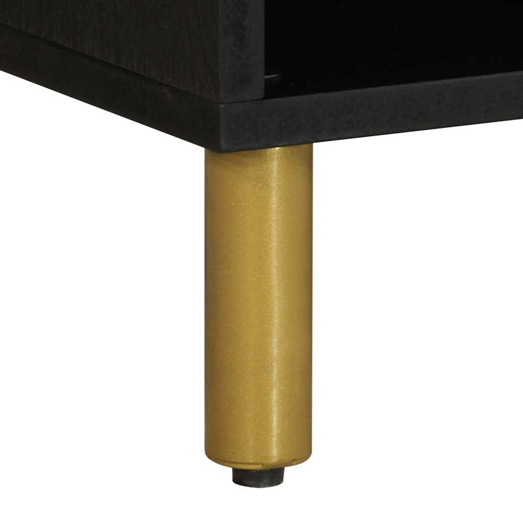 Tv Cabinet Black 80X33X46 Cm Engineered Wood