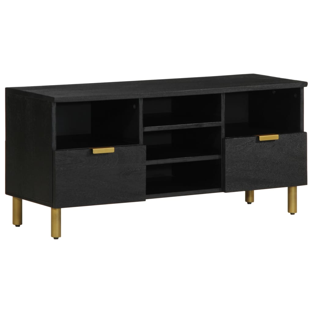 Tv Cabinet Black 100X33X46 Cm Engineered Wood