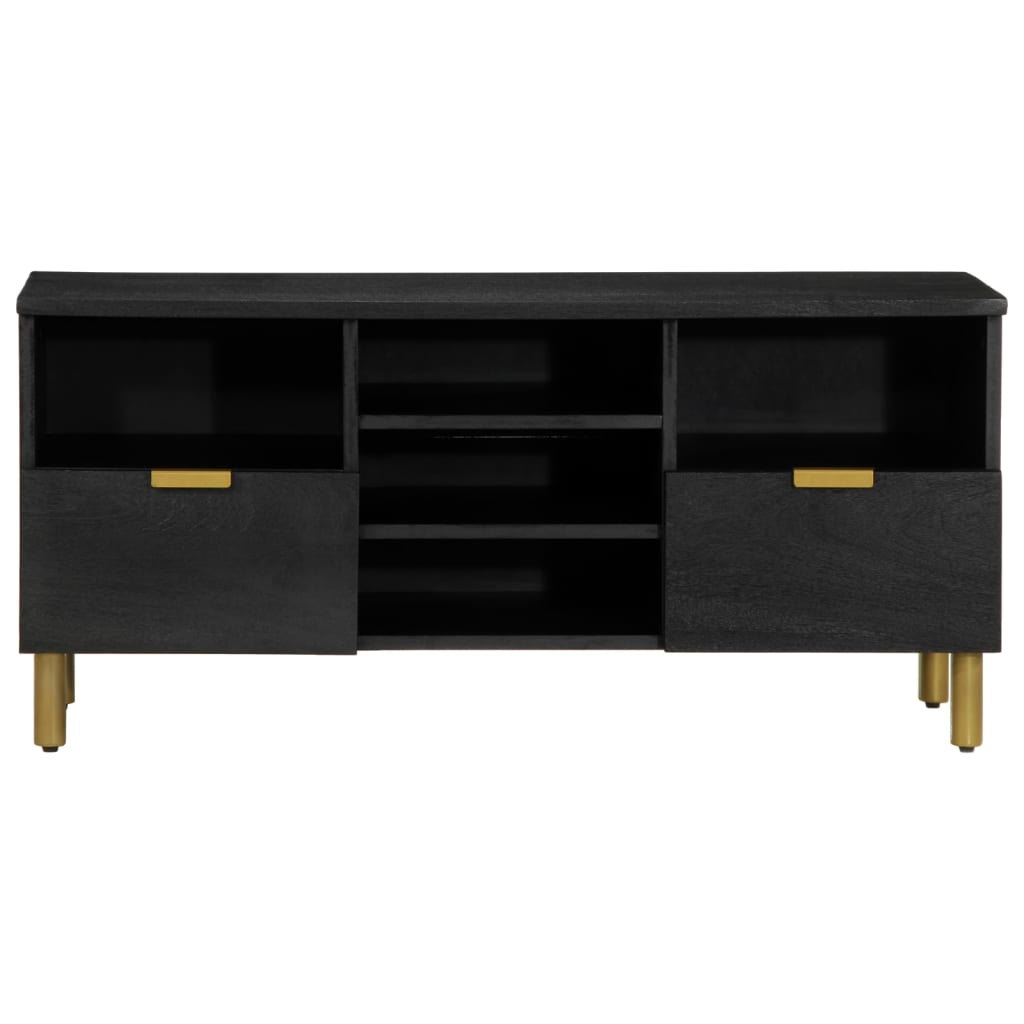 Tv Cabinet Black 100X33X46 Cm Engineered Wood