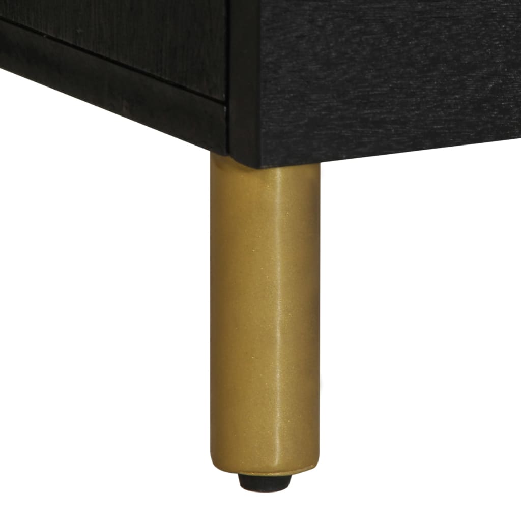 Tv Cabinet Black 100X33X46 Cm Engineered Wood