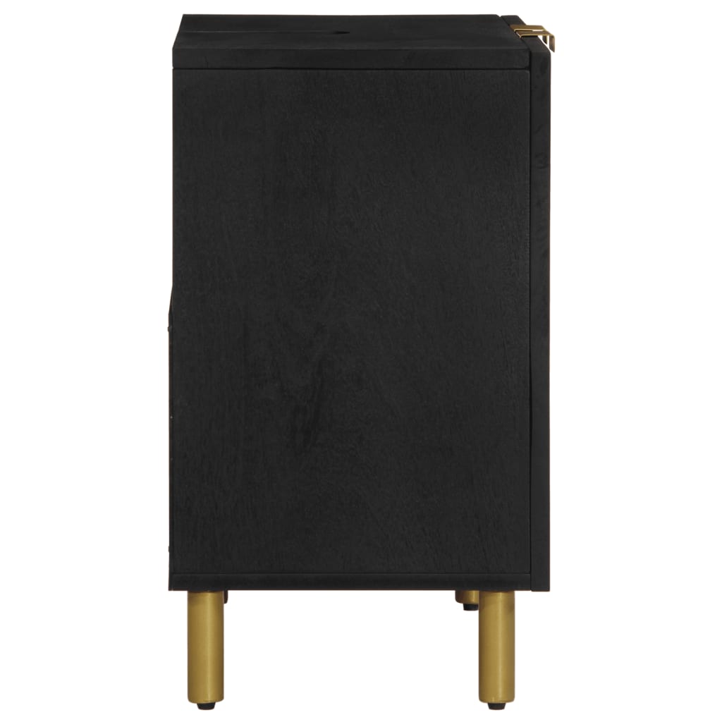 Bathroom Sink Cabinet Black 62X33X58 Cm Engineered Wood