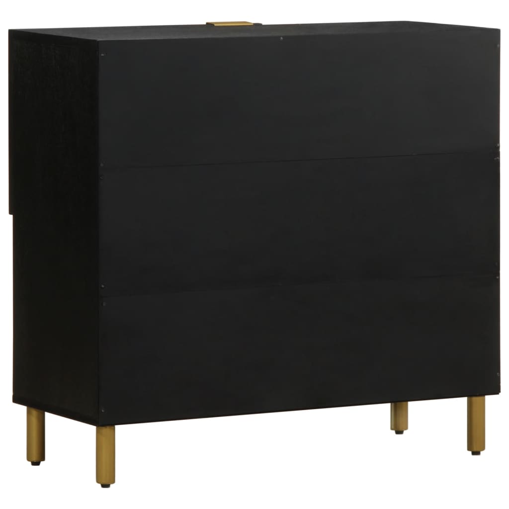Sideboard Black 80X33X75 Cm Engineered Wood