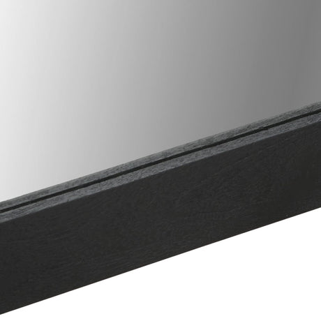 Bathroom Mirror Black 50X70X2.5 Cm Engineered Wood And Brass