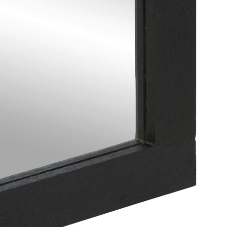 Bathroom Mirror Black 50X70X2.5 Cm Engineered Wood And Brass