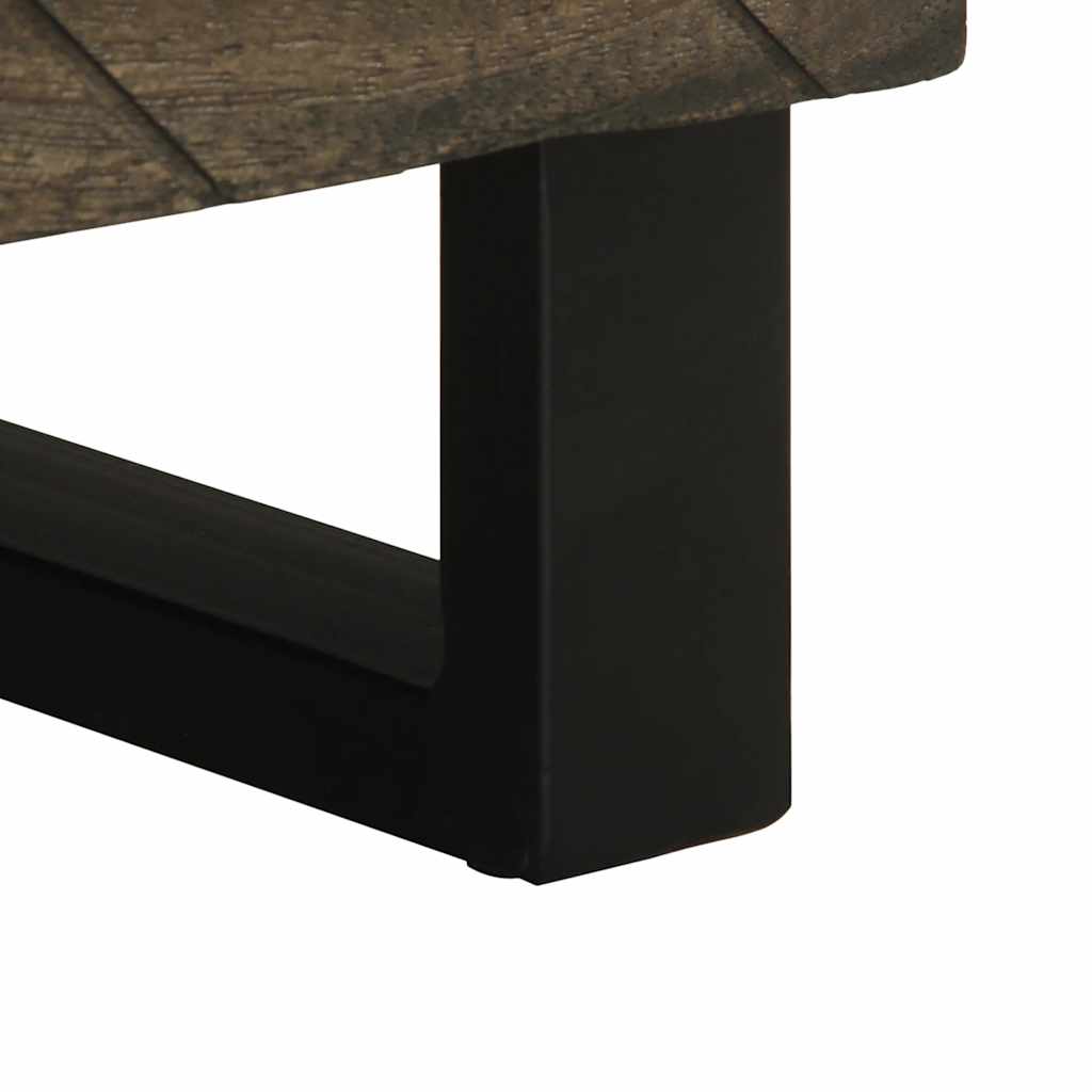 Bedside Cabinet Black 40X33X46 Cm Solid Wood Mango