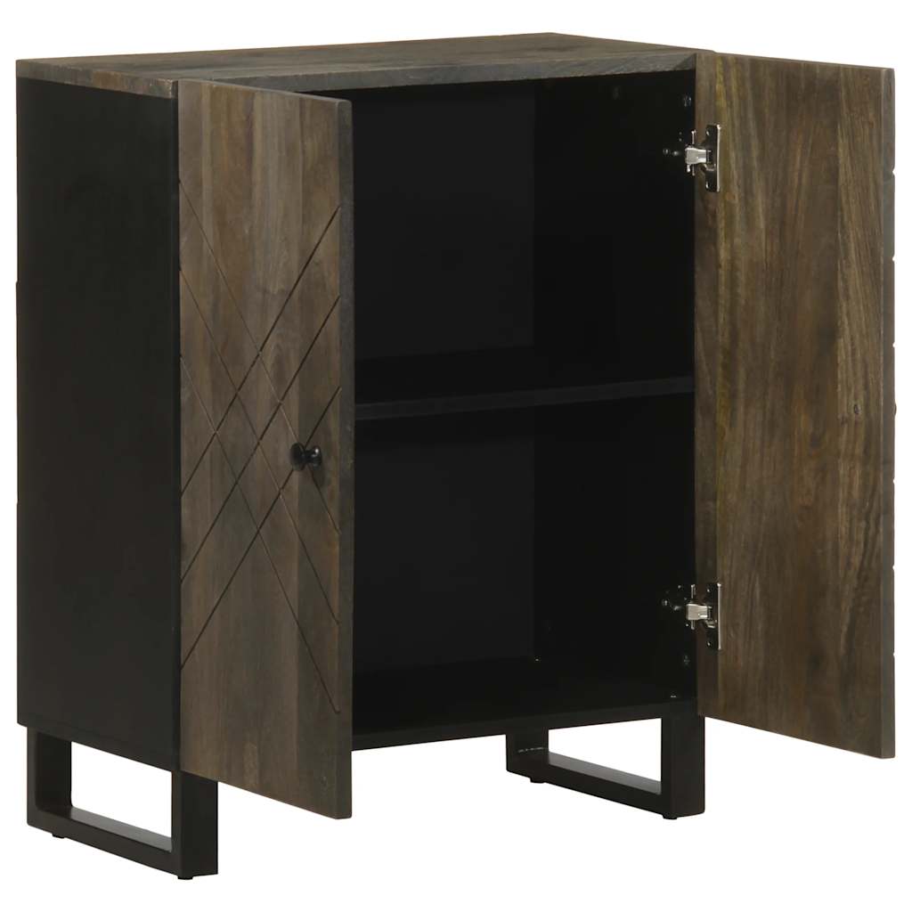 Sideboard Black 60X33X75 Cm Solid Wood Mango