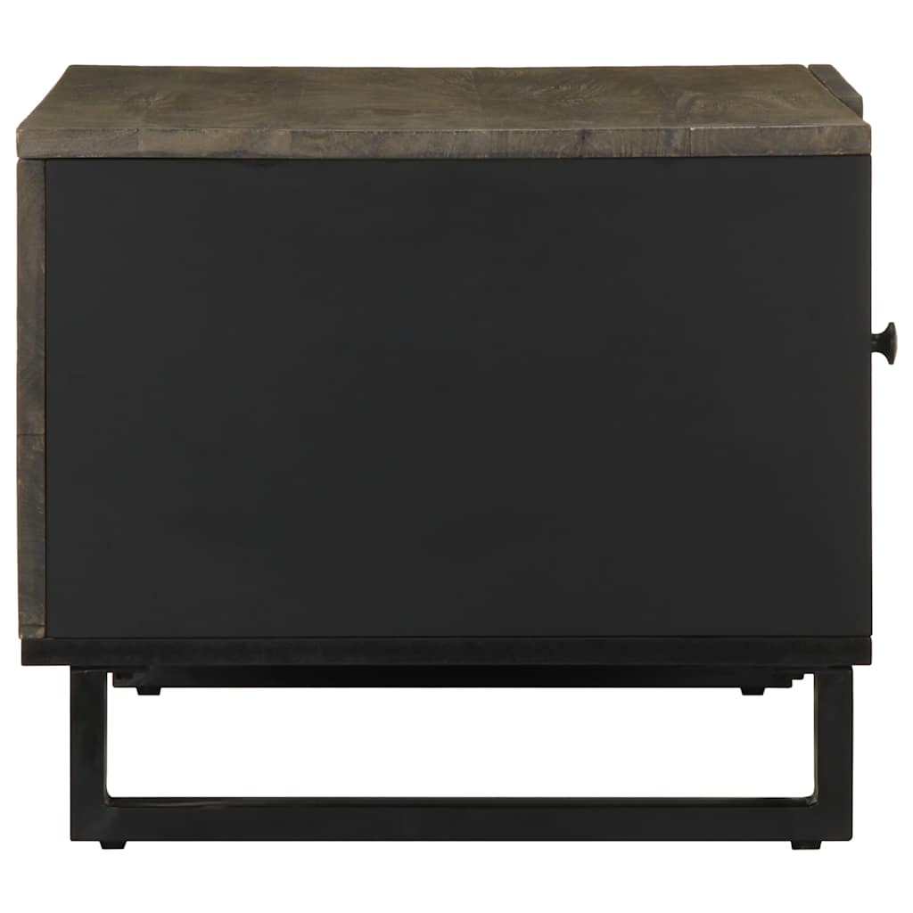 Coffee Table Black 80X50X40 Cm Solid Wood Mango