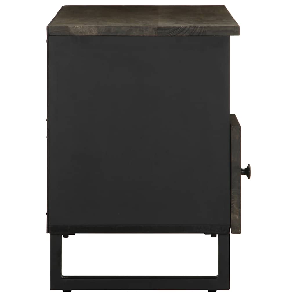 Tv Cabinet Black 100X33X46 Cm Solid Wood Mango