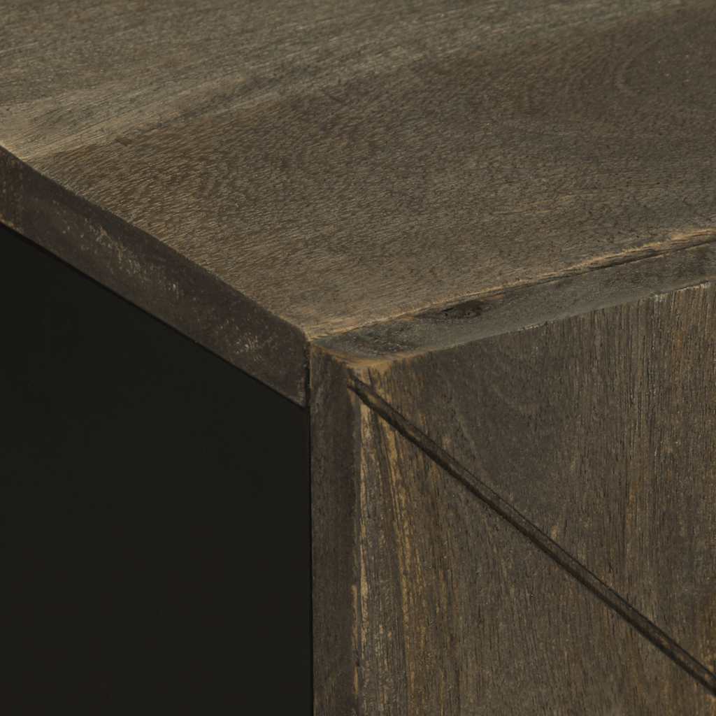 Sink Cabinet Black 62X33X58 Cm Solid Wood Mango