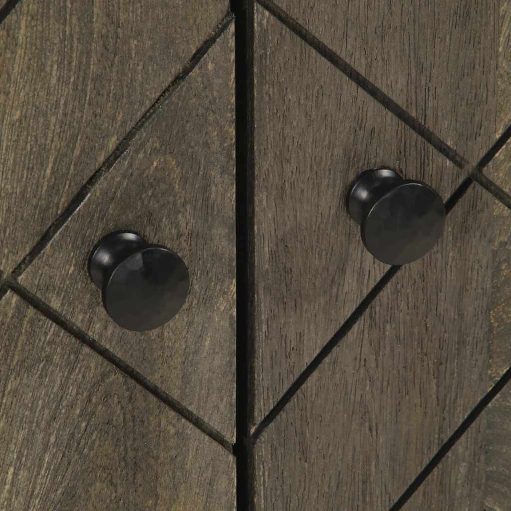 Sink Cabinet Black 62X33X58 Cm Solid Wood Mango