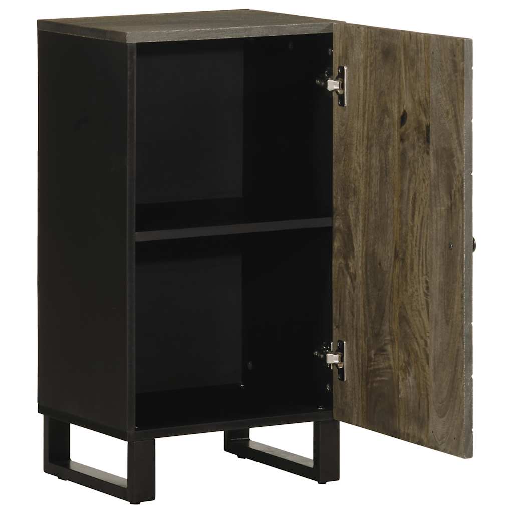 Sideboard Black 40X33X75 Cm Solid Wood Mango