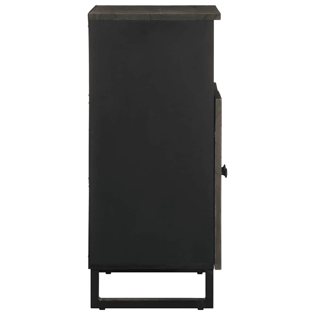 Sideboard Black 60X33X75 Cm Solid Wood Mango
