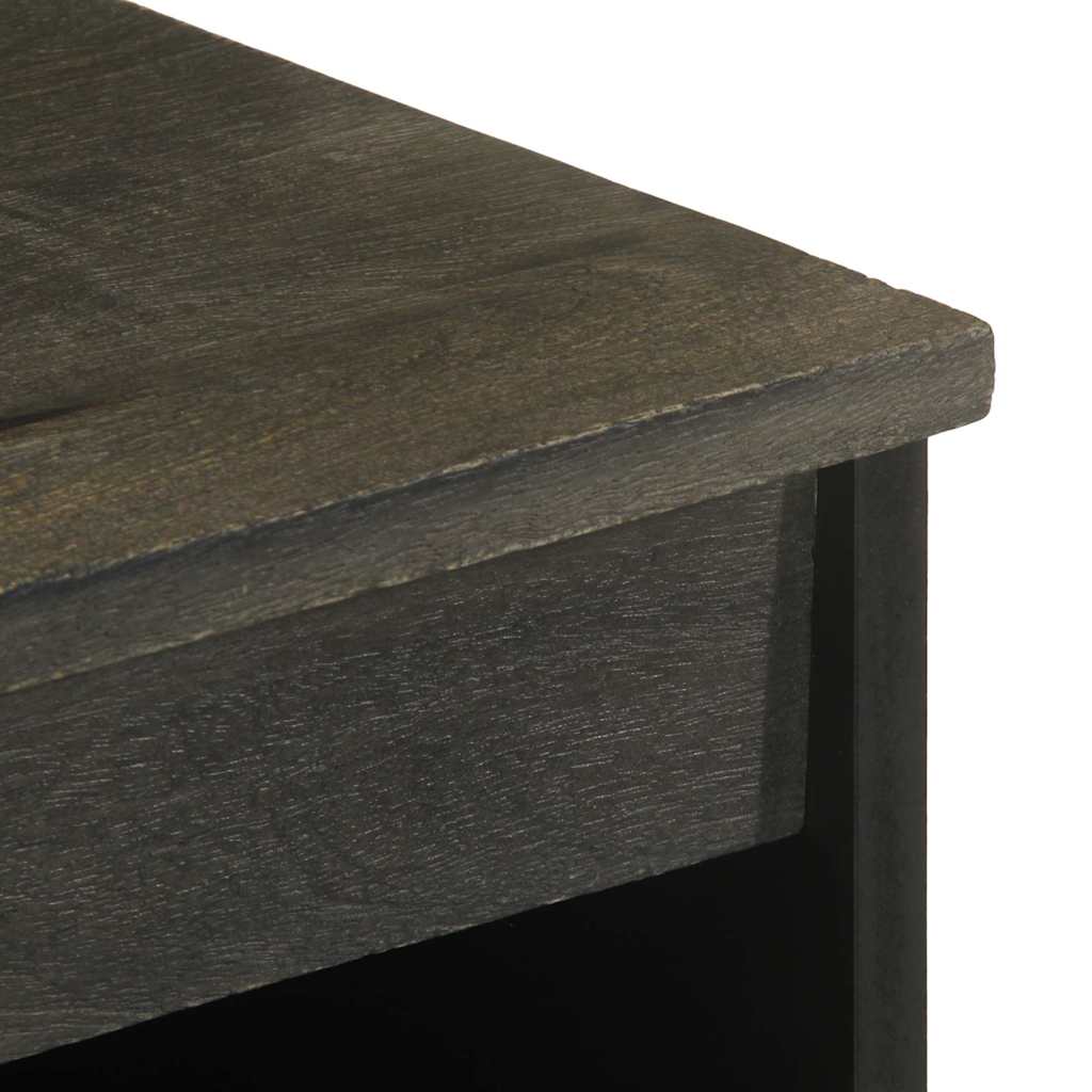 Sideboard Black 60X33X75 Cm Solid Wood Mango