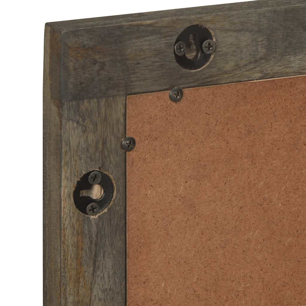 Bathroom Mirror Grey 50X3X70 Cm Solid Wood Mango