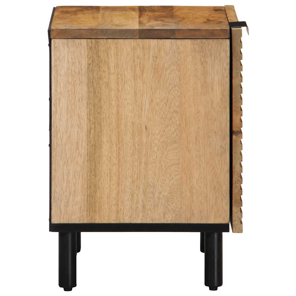 Bedside Cabinet Brown 40X33X46 Cm Solid Wood Mango