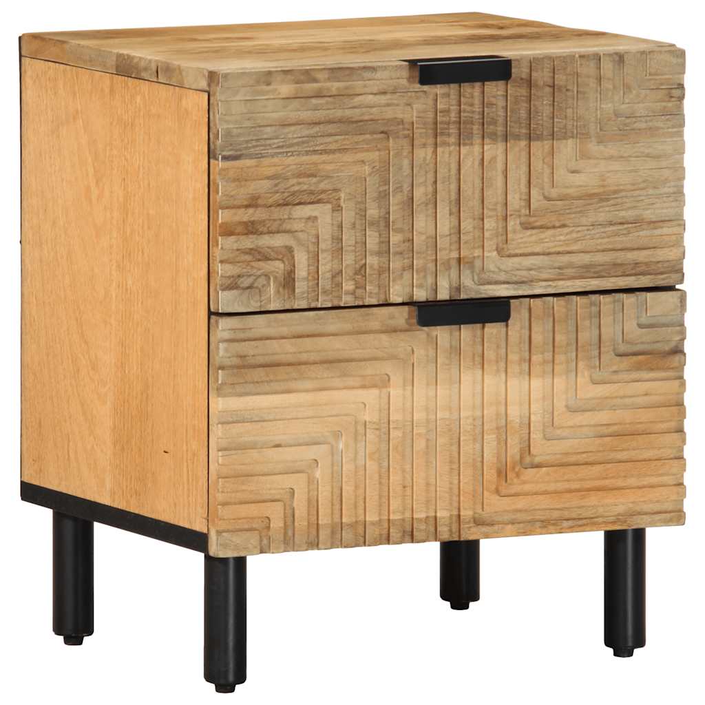 Bedside Cabinets 2 Pcs Brown 40X33X46 Cm Solid Wood Mango