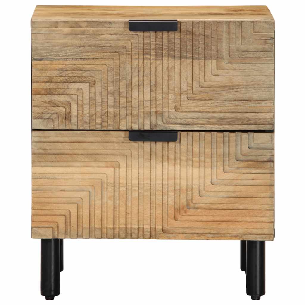 Bedside Cabinets 2 Pcs Brown 40X33X46 Cm Solid Wood Mango