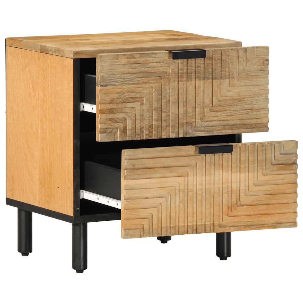 Bedside Cabinets 2 Pcs Brown 40X33X46 Cm Solid Wood Mango