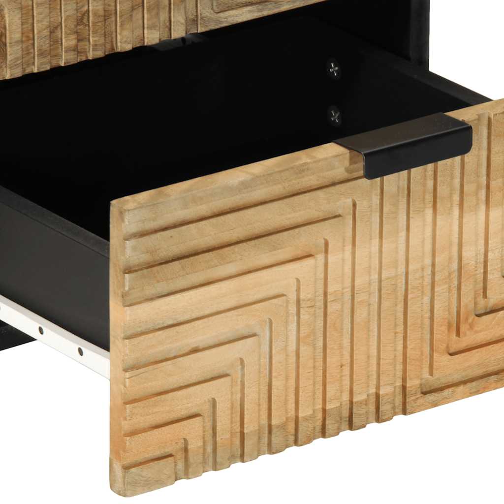 Bedside Cabinets 2 Pcs Brown 40X33X46 Cm Solid Wood Mango