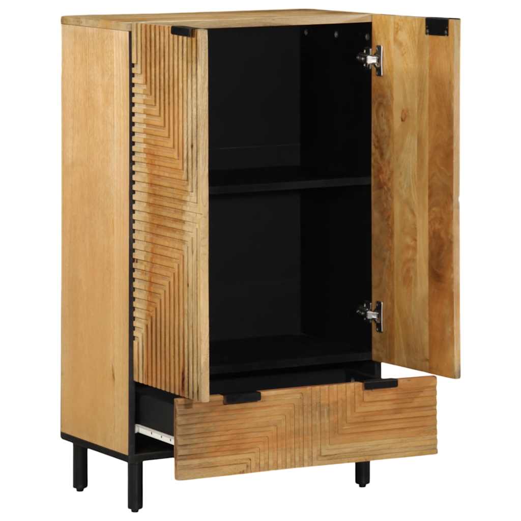 Highboard 60X33X100 Cm Solid Wood Mango
